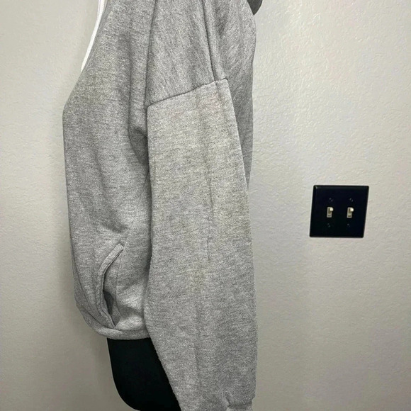 Atmosphere Heather Grey Hooded Sweatshirt Size 4 - Picture 2 of 5